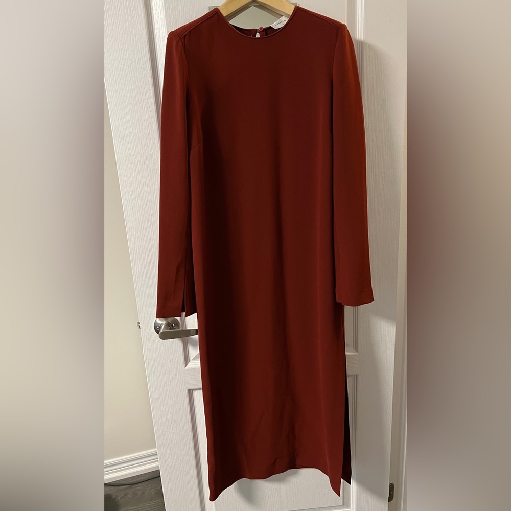 Aritzia babaton rust wihelmina dress sz 4 preloved
